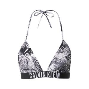 Calvin Klein Swimwear Bikini felső 'Intens'  szürke / fekete / fehér