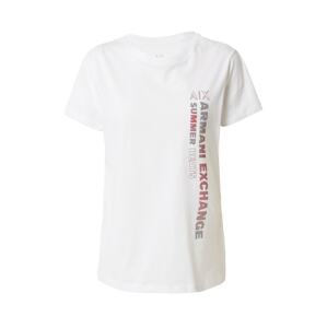 ARMANI EXCHANGE Póló  ezüstszürke / rózsaszín / piros / fehér