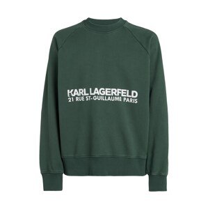 Karl Lagerfeld Tréning póló  sötétzöld / fehér