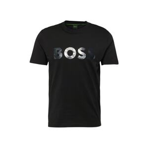 BOSS Green Póló  mokka / ezüstszürke / fekete