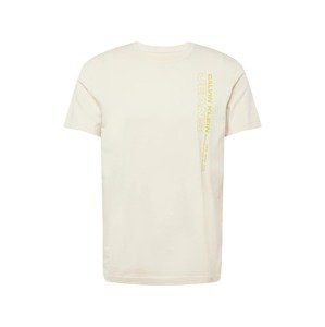 Calvin Klein Jeans Póló  bézs / világos sárga