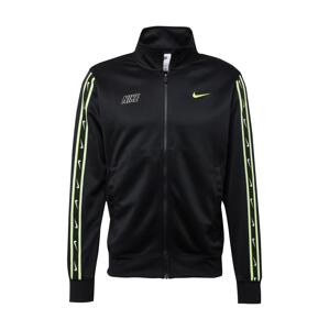 Nike Sportswear Tréning dzseki 'Repeat'  citromzöld / fekete / fehér