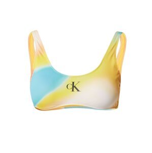 Calvin Klein Swimwear Bikini felső  bézs / kék / sárga
