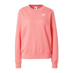 Nike Sportswear Tréning póló 'Club Fleece'  korál / fehér