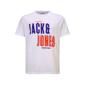 Jack & Jones Plus Póló 'COAST'  tengerészkék / homár / fehér