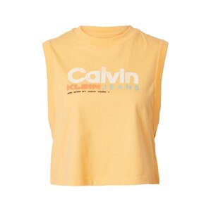 Calvin Klein Jeans Top  azúr / világos narancs / fekete / fehér