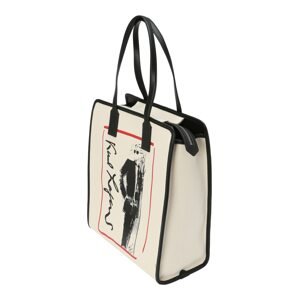 Karl Lagerfeld Shopper táska  szürke / piros / fekete / piszkosfehér
