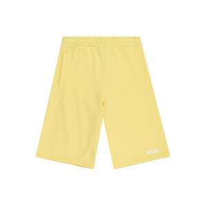 BOSS Kidswear Nadrág  világos sárga / fehér