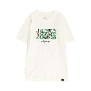 Jack & Jones Junior Póló 'TULUM'  zöld / rózsaszín / fekete / fehér