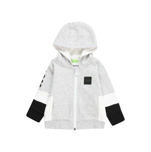 BOSS Kidswear Tréning dzseki  szürke melír / fekete / fehér
