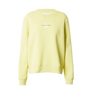 Calvin Klein Jeans Tréning póló  világos sárga / ezüstszürke / fehér