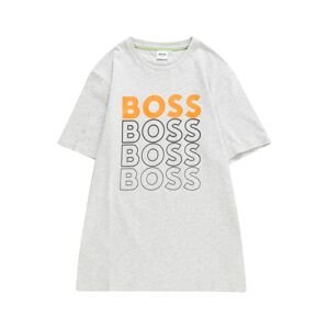 BOSS Kidswear Póló  szürke melír / narancs / fekete