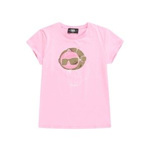 Karl Lagerfeld Póló  khaki / rózsaszín / világos-rózsaszín / fehér
