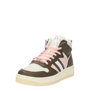 Tommy Jeans Magas szárú sportcipők  barna / rózsaszín / fehér