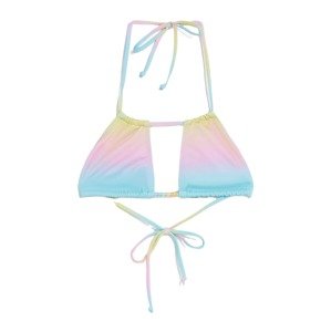 Bershka Bikini felső  világoskék / sárga / rózsaszín