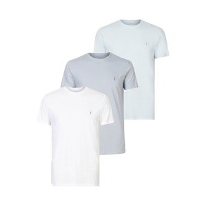 AllSaints Póló  füstkék / világoskék / szürke / fehér