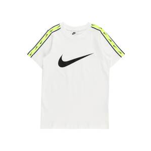 Nike Sportswear Póló 'REPEAT'  neonsárga / fekete / fehér