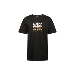 Calvin Klein Jeans Póló  világosbarna / sárga / világosszürke / fekete