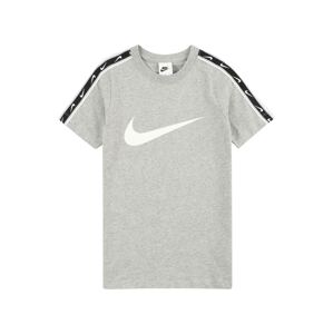 Nike Sportswear Póló 'REPEAT'  szürke melír / fekete / fehér