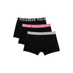 Pull&Bear Boxeralsók  világosszürke / világos-rózsaszín / fekete / piszkosfehér