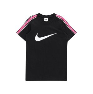 Nike Sportswear Póló 'REPEAT'  fukszia / fekete / fehér