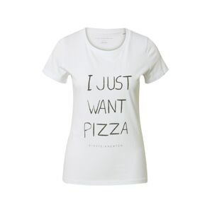 EINSTEIN & NEWTON Póló 'Want Pizza'  antracit / fehér
