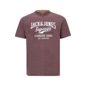 Jack & Jones Plus Póló  borvörös / fehér