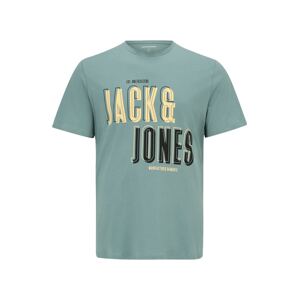 Jack & Jones Plus Póló 'COAST'  türkiz / sárga / fekete