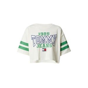 Tommy Jeans Póló  kék / fűzöld / fehér