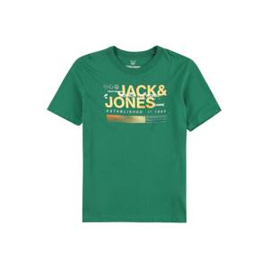 Jack & Jones Junior Póló  világos sárga / sötétzöld / fehér