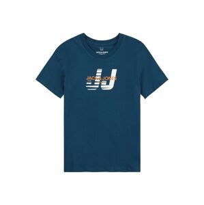 Jack & Jones Junior Póló  tengerészkék / világos narancs / fehér