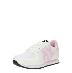 ARMANI EXCHANGE Rövid szárú sportcipők  rózsaszín / fekete / fehér