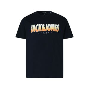 Jack & Jones Plus Póló  tengerészkék / narancs / fehér