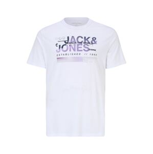 Jack & Jones Plus Póló 'WATER'  lila / sötétlila / fehér