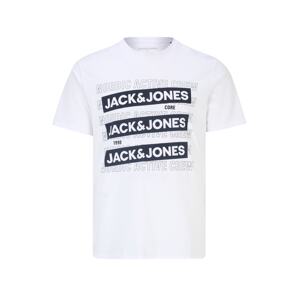 Jack & Jones Plus Póló 'SPIRIT'  tengerészkék / fehér