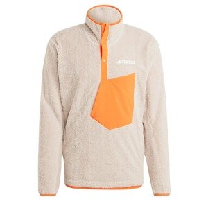 ADIDAS TERREX Sportpulóverek 'Xploric High-Pile-Fleece Pullover'  bézs / narancs / fehér