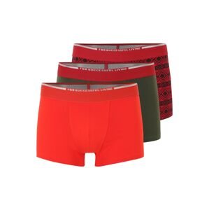 DIESEL Boxeralsók  sötétzöld / piros / ezüst