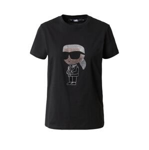 Karl Lagerfeld Póló 'Ikonik'  fekete / ezüst / átlátszó
