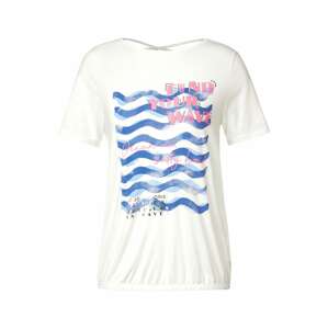 CECIL Póló 'Wave'  kék / rózsaszín / fehér