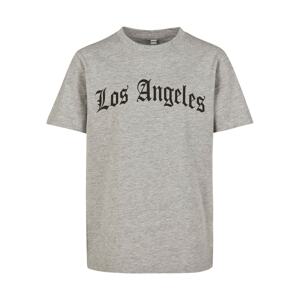 Mister Tee Kids Póló 'Los Angeles'  szürke melír / fekete