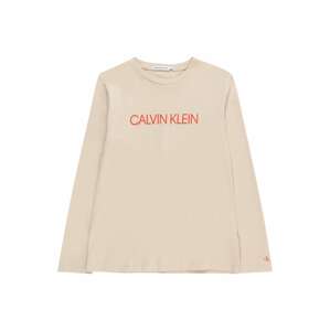 Calvin Klein Jeans Póló  világos bézs / narancs