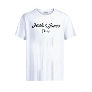 JACK & JONES Póló 'SETTLE'  fekete / fehér