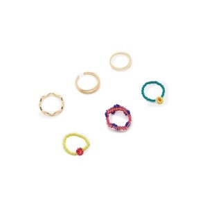 Pull&Bear Gyűrűk  sárga / arany / jáde / rózsaszín