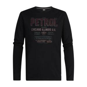 Petrol Industries Póló  szürke / fáradt rózsaszín / borvörös / fekete