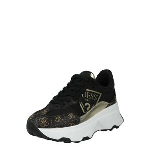 GUESS Rövid szárú sportcipők  világosbarna / arany / fekete