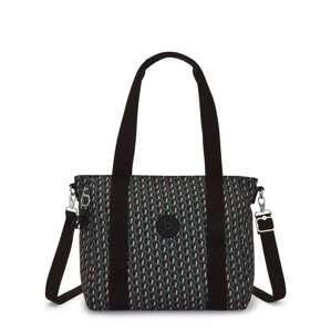 KIPLING Shopper táska 'ASSENI S'  zöld / rózsaszín / fekete