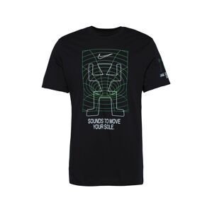 Nike Sportswear Póló  zöld / fekete / fehér