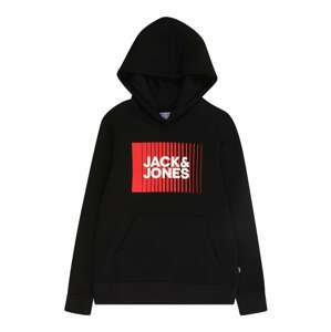 Jack & Jones Junior Pulóver  sötétvörös / fekete / fehér