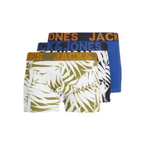 JACK & JONES Boxeralsók 'CALM LEAVES'  kék / tengerészkék / narancs / fehér