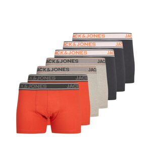 JACK & JONES Boxeralsók  szürke melír / narancsvörös / fekete / fehér